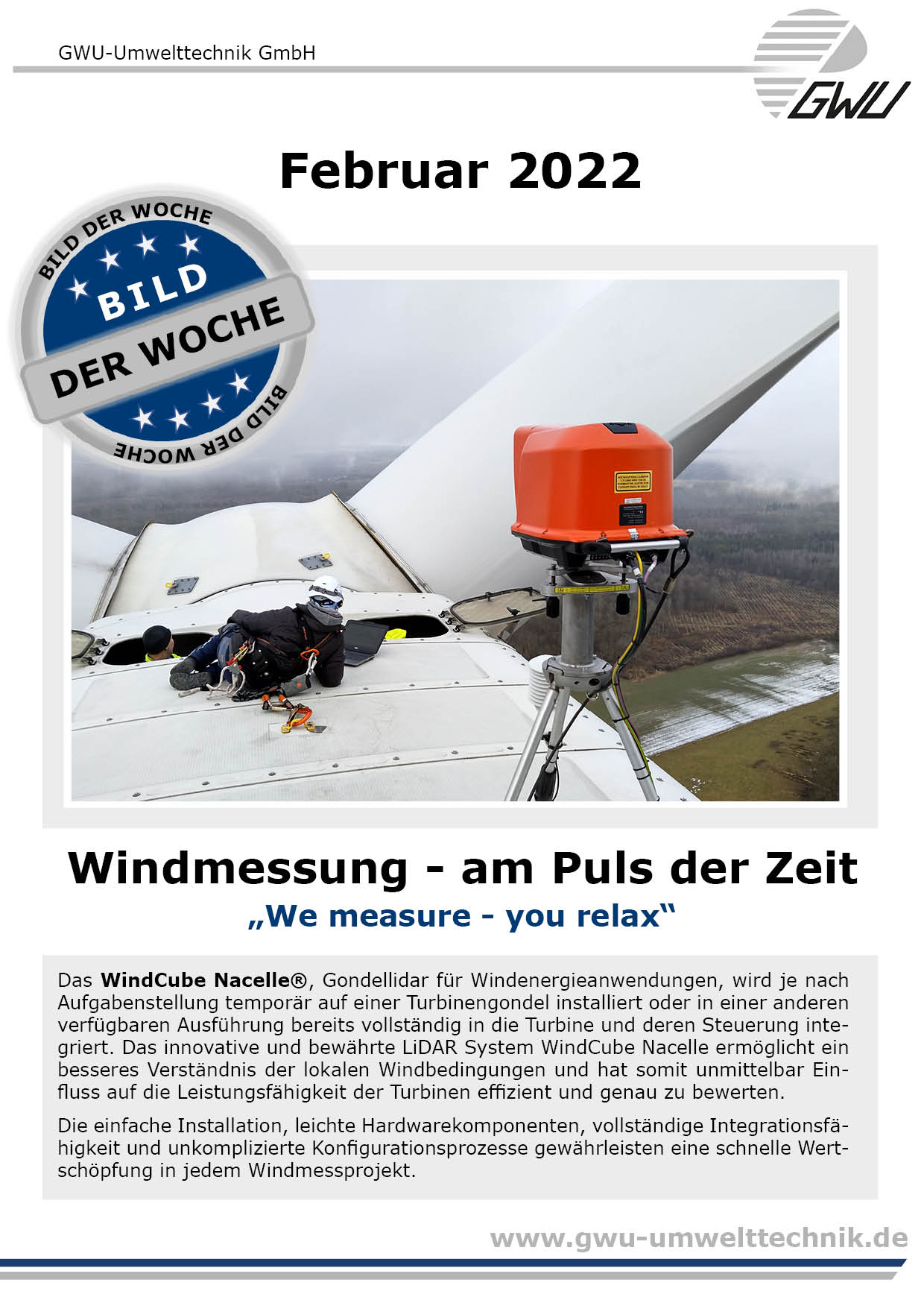 GWU WindCubeNacelle bild der woche 2022 02